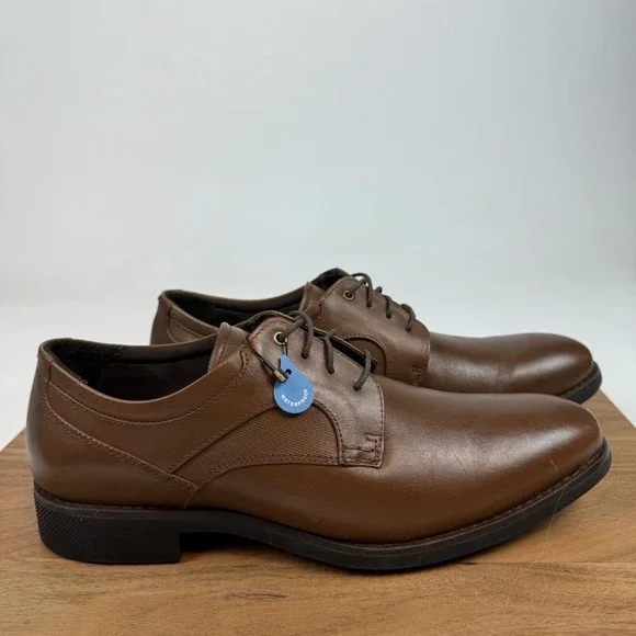 New Mens Johnston & Murphy Holcomb Waterproof Plain Toe Leather Oxfords Sz 10‎ D