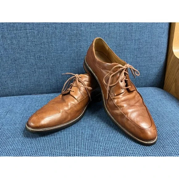 Cole Haan Mens British Tan‎ Leather Apron Toe Derby Shoes Size 11 M C11011