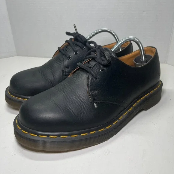 Dr. Martens 1461 For Life Men's 7 Black Leather Oxford Slip Resistant AW004