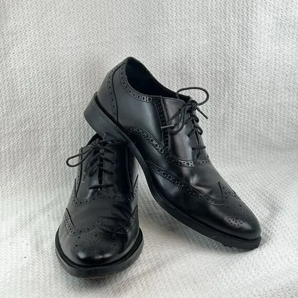 Cole Haan Grand.ØS Wingtip Oxford Dress Shoes Black Leather Men’s 10M