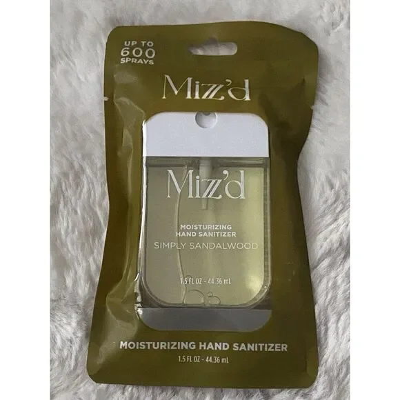 Mizzz’d Scented‎ Hand Sanitizer Spray 1.5 Fl Oz Simply Sandalwood Moisturizing