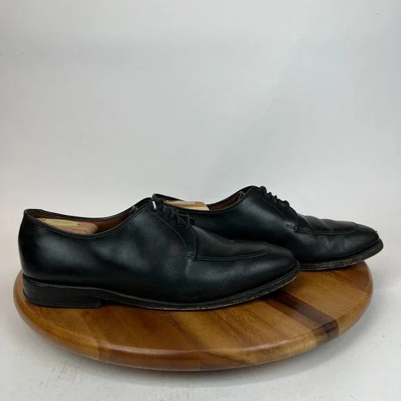 Mens Allen Edmonds Delray Black Leather Split‎ Toe Oxford Dress Shoes Size 9.5 E
