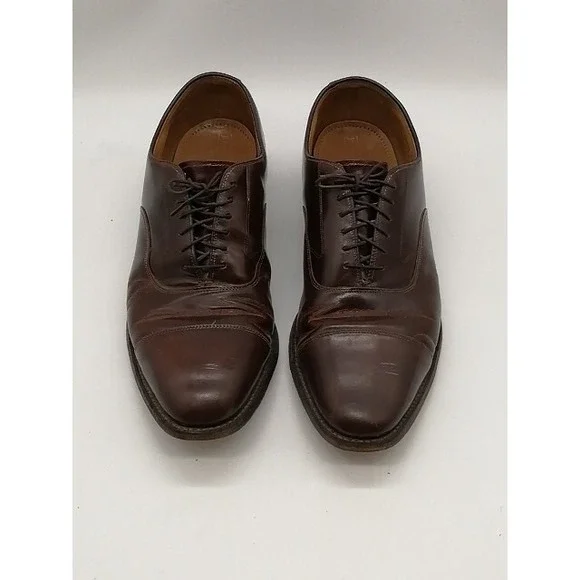 Johnston & Murphy Shoes Oxfords Mens 15463-11 Brown 10.5 Dress Leather Classic