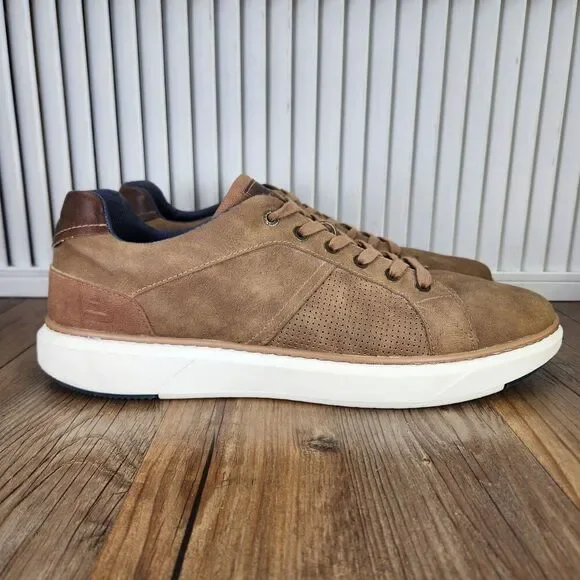 Bull Boxer Perforated PU Leather Shoes Men's 12 Brown Preppy Ivy League Oxfords