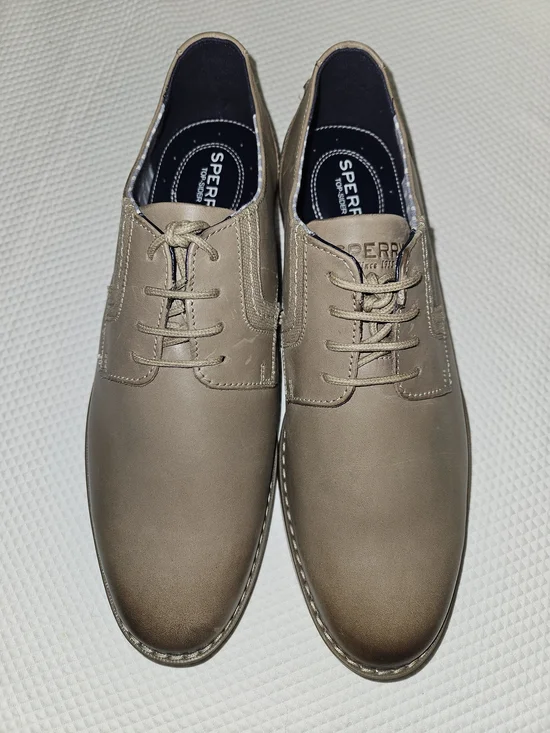 NWOT Sperry Newman Oxfords Men’s Taupe  Size 10W
