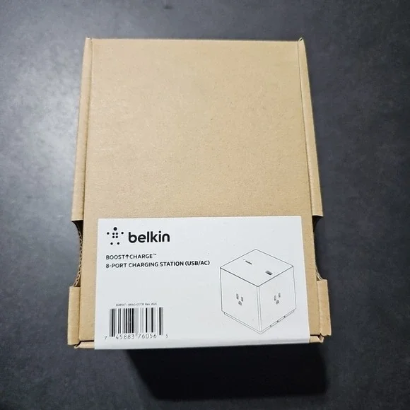 New In Box Belkin B2B167 Boost Charge 8-Port Charging Station (USB/AC) Free Ship