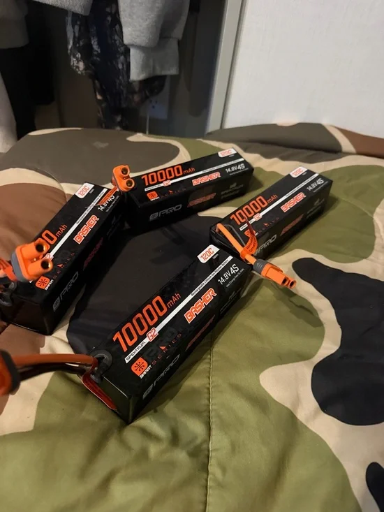 GTFDR 10000mAh 14.8V 4S LiPo Battery Pack - Black/Orange