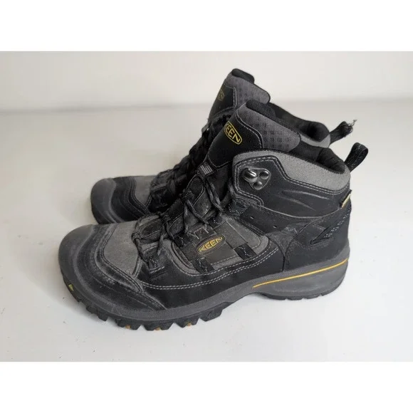 KEEN Portland Oregon Hiking Work Boots Men's 9.5 Gray Black KeenDry Waterproof