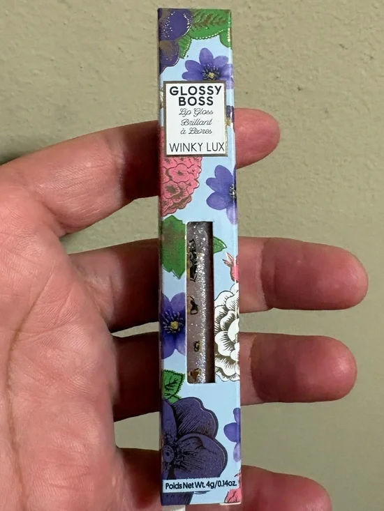 Winky Lux Glossy Boss Lip Gloss in Birthday Cake Shimmery Pink Brand New Unused