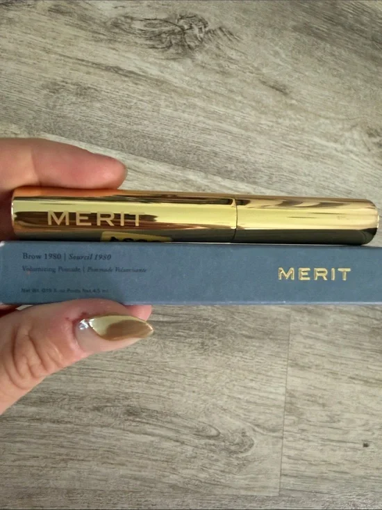 MERIT Volumizing Brow Pomade in light brown