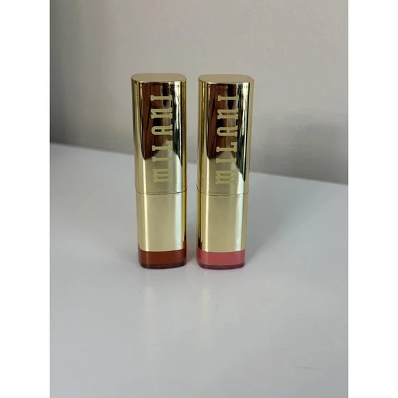 Milani Lipstick Lot Women OS Nude Bronze Color Statement 2pc Bundle NEW NWT