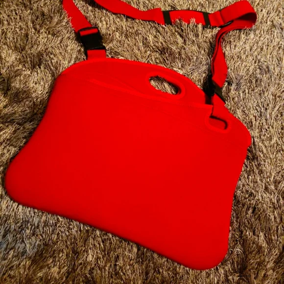 Red laptop size bag