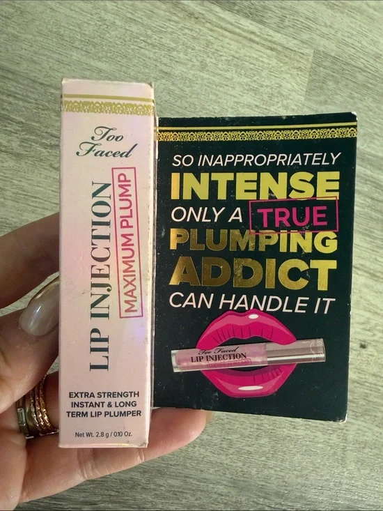 Too Faced Lip Injection Maximum Plump Lip Plumper - Pink & Gold Packaging