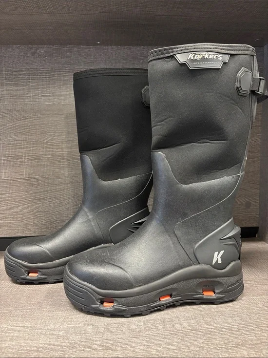 Men's Korkers Neo Storm Waterproof Boots w/All Terrain Sole (Black) - Size 9