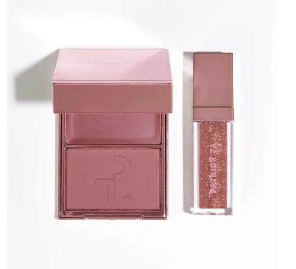 Patrick Ta Holiday Gloss/ Glow Set: Blush Duo & Lip Gloss On Holiday/Warm Me Up