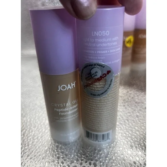 JOAH Crystal Glow Peptide-Infused Foundation, 2-in-1 Multitasking Korean Makeup