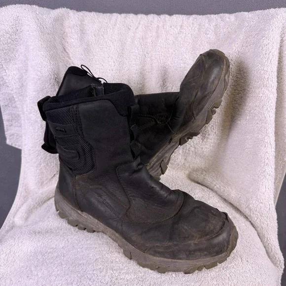 Merrell Coldpack Ice Zip Polar Boots Mens 10 Black Waterproof Arctic Grip J92025