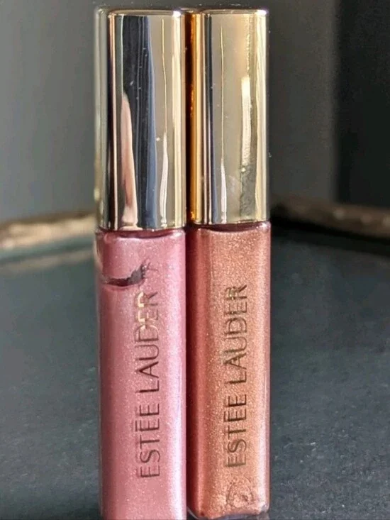 Estee Lauder Pink and Rose Gold Lip Gloss Duo