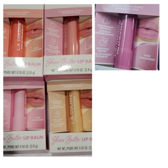 2pack shea butter enriched sheer transparent lip balms new‎