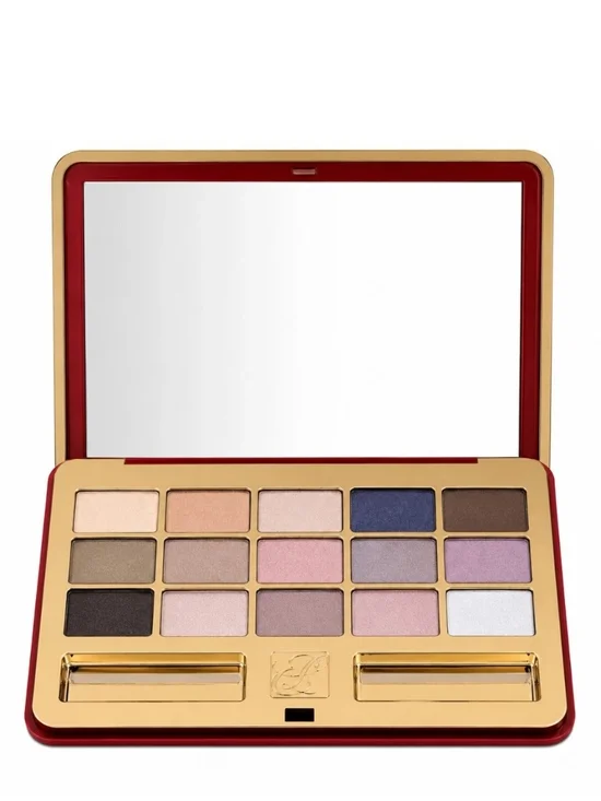 Estee Lauder Deluxe 15 Eyeshadow Palette Red Compact Amethyst Mink Discontinued