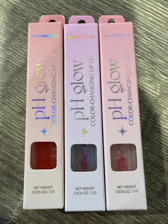 3 x Kara Beauty pH Glow Color-Changing Lip Oil Bundle NEW