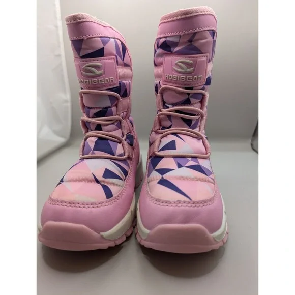 Hobibear Boots Waterproof Rain Snow Boots Faux Fur Lined Little Kids EU 29