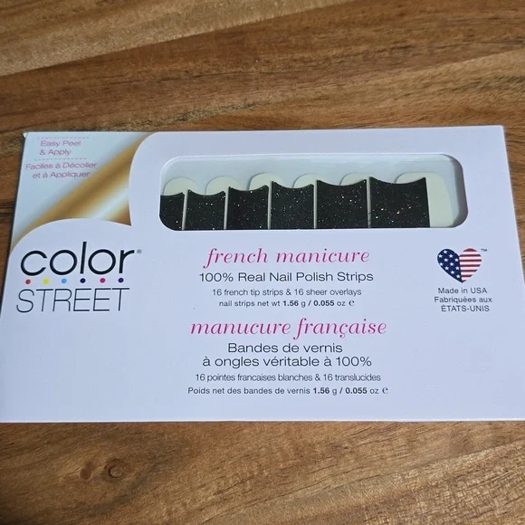 Color Street J'ADORE GLAMOUR Press On Nails 100% Real Polish