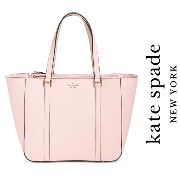 kate spade Pale Pink Leather Tote Laptop Bag