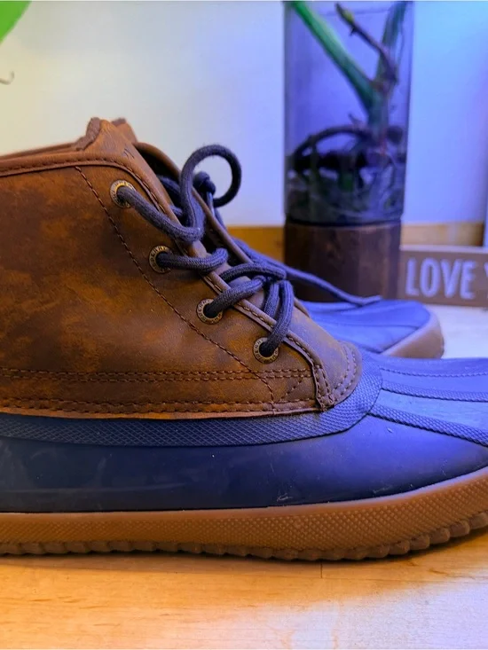 Sperry Brown and Black Waterproof Duck Boots