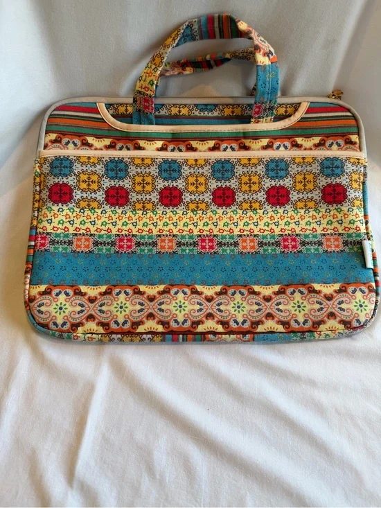 Kayond Boho Striped Multicolor Laptop Tote Bag