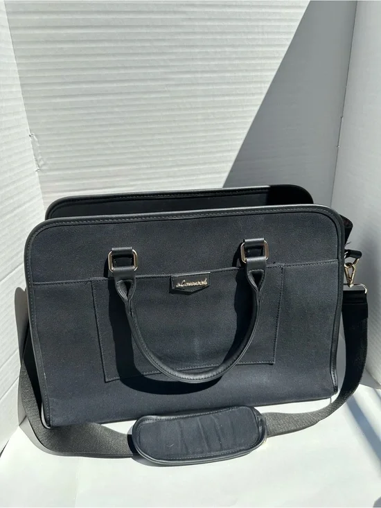 LOVEVOOK Laptop Tote Bag for Women 15.6 Inch Waterproof PU Leather Computer Bags