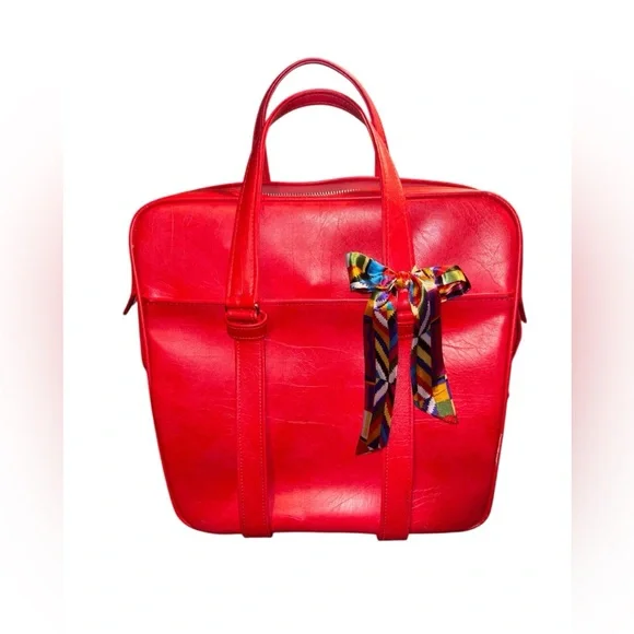 Samsonite Red Laptop Bag with Colorful Bow