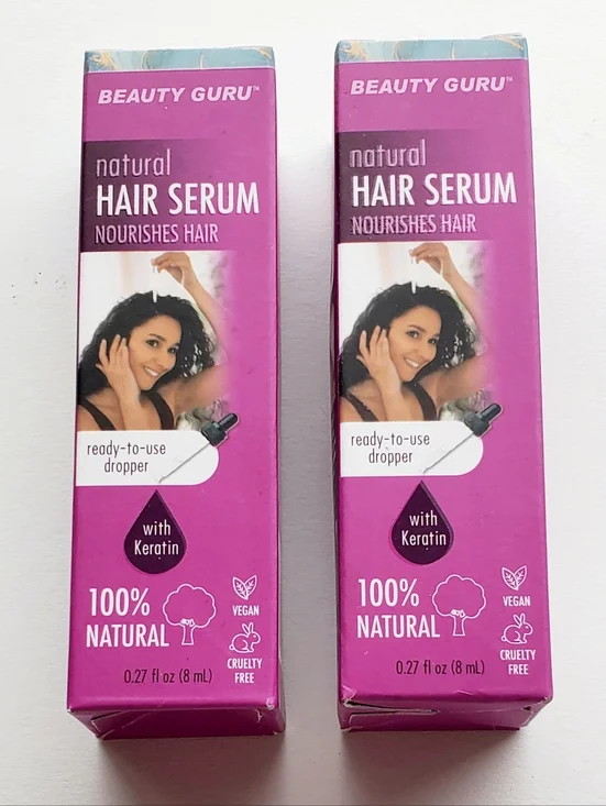 Beauty Guru Natural Hair Serum Set Of 2 New