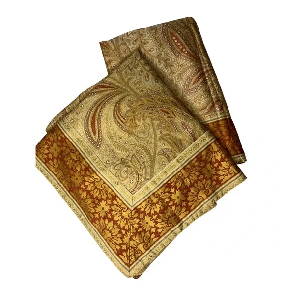 P.O.S.H. by REVMAN Paisley Print Cotton Pillow‎ Sham Set of two gold,rust Floral