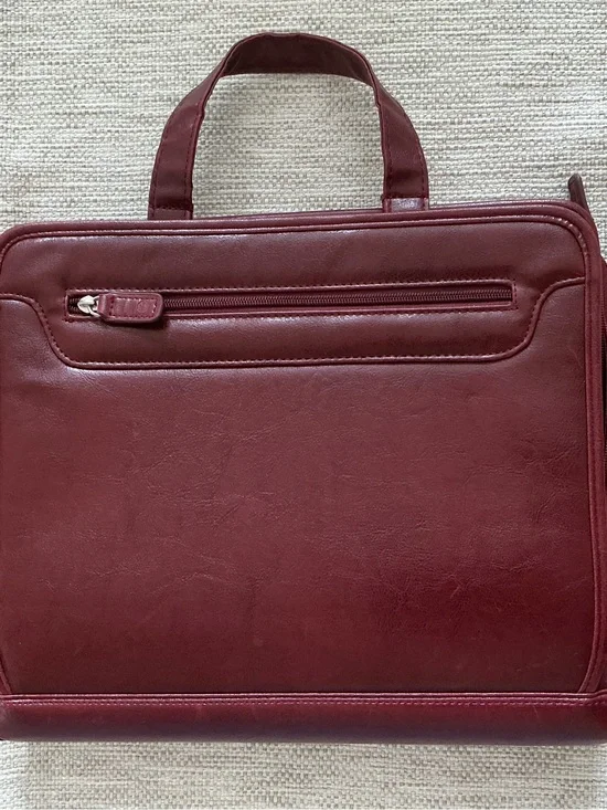 Women’s Burgundy Briefcase Carry Bag