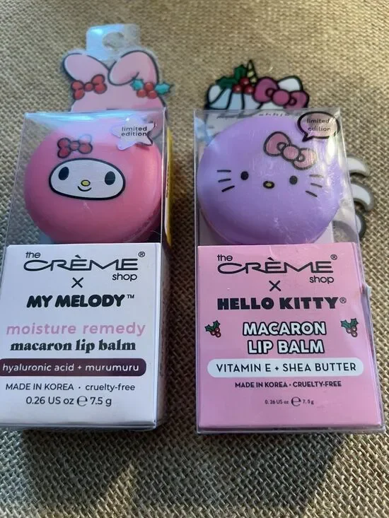 HELLO KITTY and MY MELODY Lip Balms by The Creme x Shop-SET OF 2