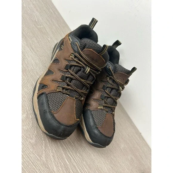 Eddie Bauer Men's Sz 8 Leather Waterproof Lake Union Luxe Low Hiking *No Insoles