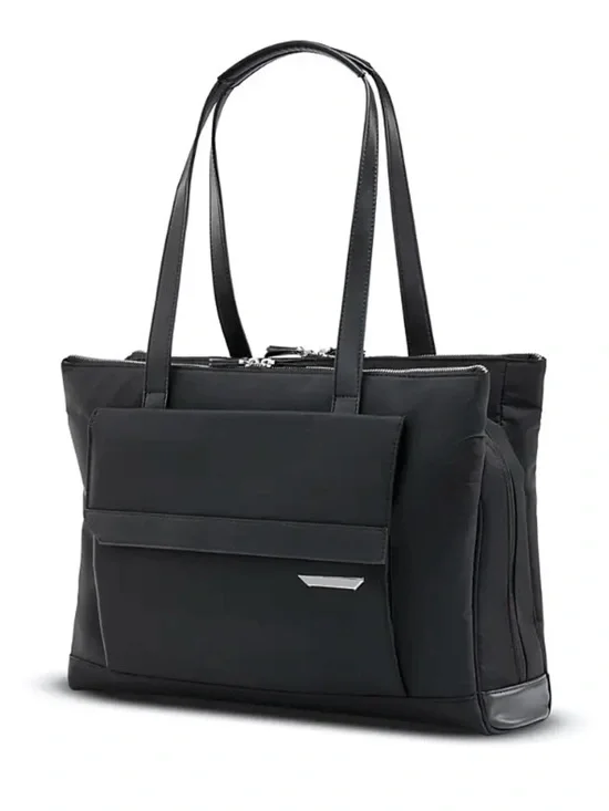 Samsonite Black Nylon Tote with Leather-Style Straps