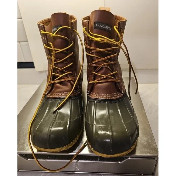 Lands End SnowFlurry Winter Duck Boots, Mens SZ 11D, UK 10, EU 44.5 Style V2442