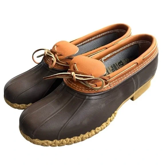 Bean Boots by LL‎ Bean Mens Sz 14 Low Rubber Moccasin Made In USA Outdoor Rain