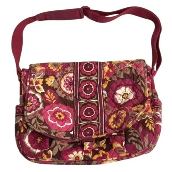Vera Bradley Quilted‎ Laptop Floral Crossbody Bag