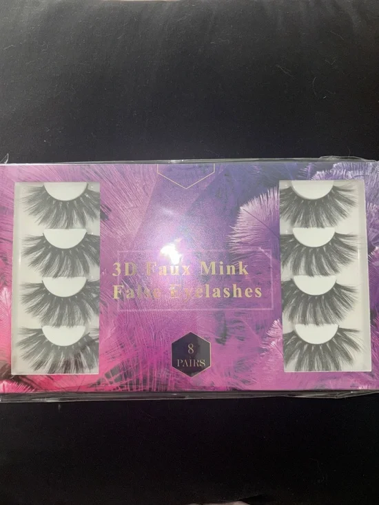 Faux Mink Lash Set - Black Dramatic Lashes (8 Pairs)