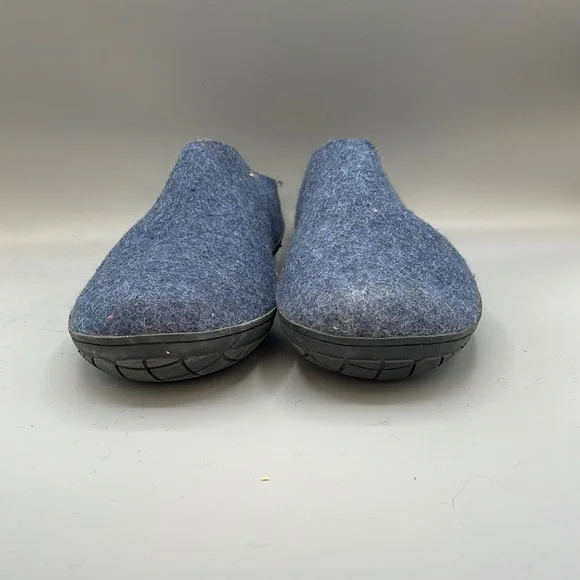 Men's Blue Felt Slip-On Rain & Snow Clog