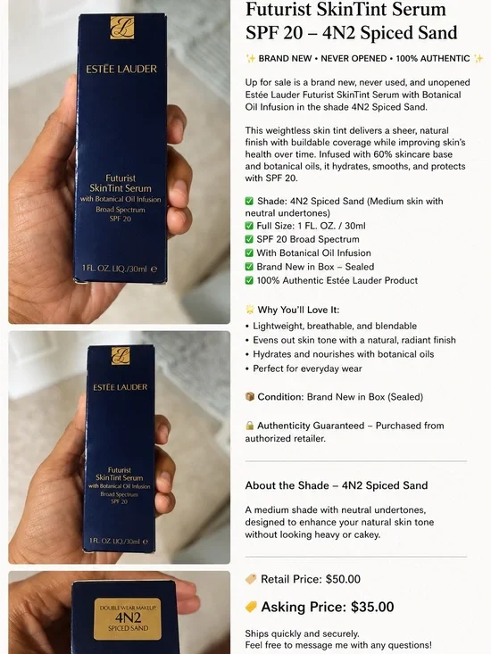 Estée Lauder Futurist SkinTint Serum SPF 20 — 4N2 Spiced Sand