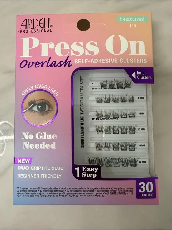 Ardell Press On Natural 110 Black Lashes with Pink Gradient Packaging