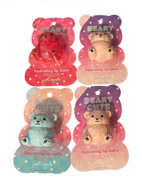 Beary Cute Bundle Hydrating Lip Balm 4 New in Package