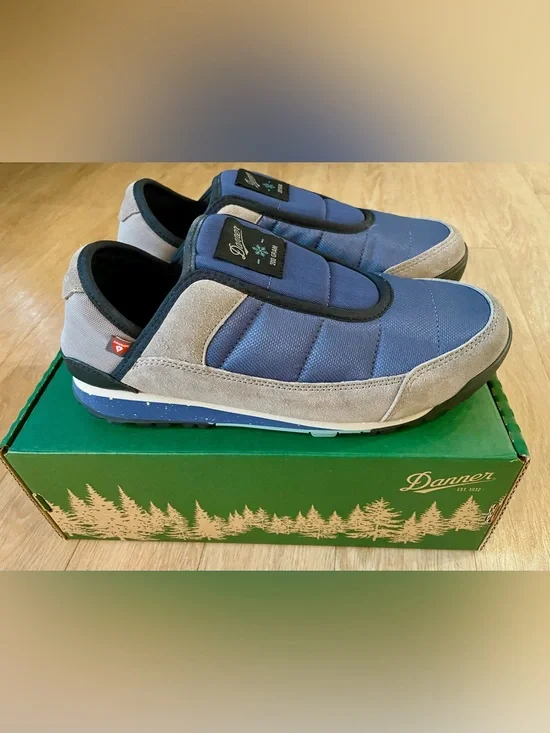 Danner Men’s Blue and Gray Slip-On Loafers, Men 8.5
