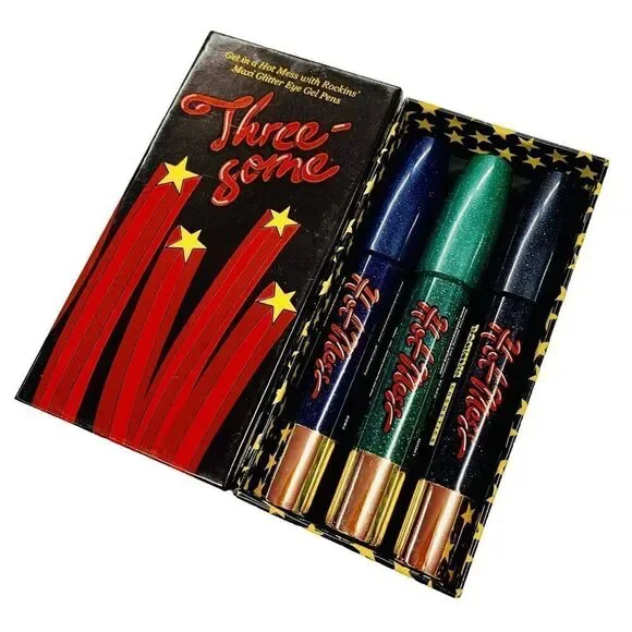 NEW ROCKINS COSMETICS Hot Mess Glitter Eye Pen Trio