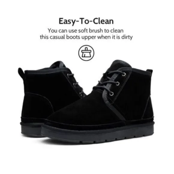 Dream Pairs Men's Winter Boots sz 12 Suede Snow Boot Leather NEW # box 130
