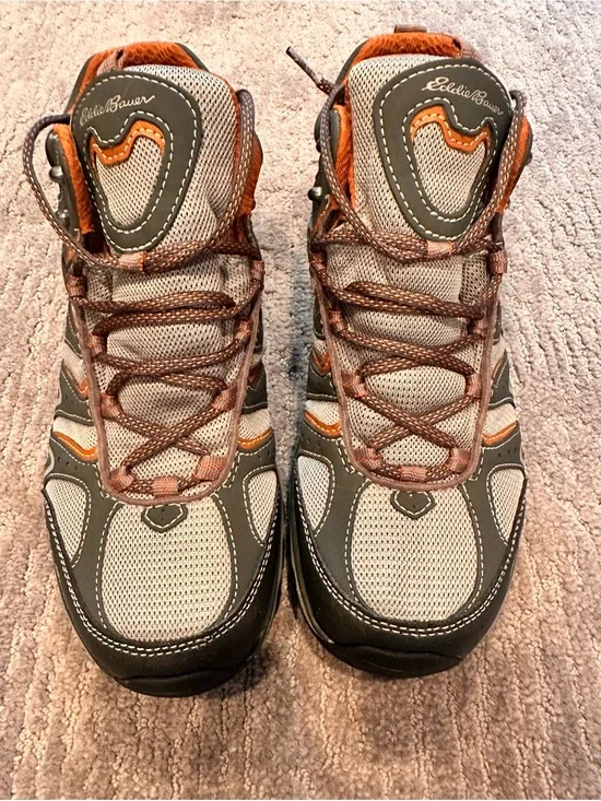 Eddie Bauer Gray and Orange Trail Hiking Shoes